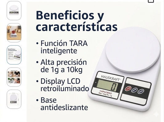 Balanza Digital de Cocina de Alta Precisión