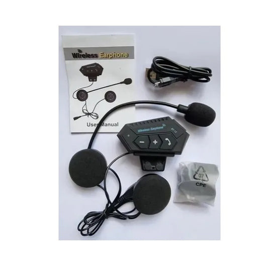 Intercomunicador BT12 para Casco con Auriculares Bluetooth – Comunicación Segura y Manos Libres